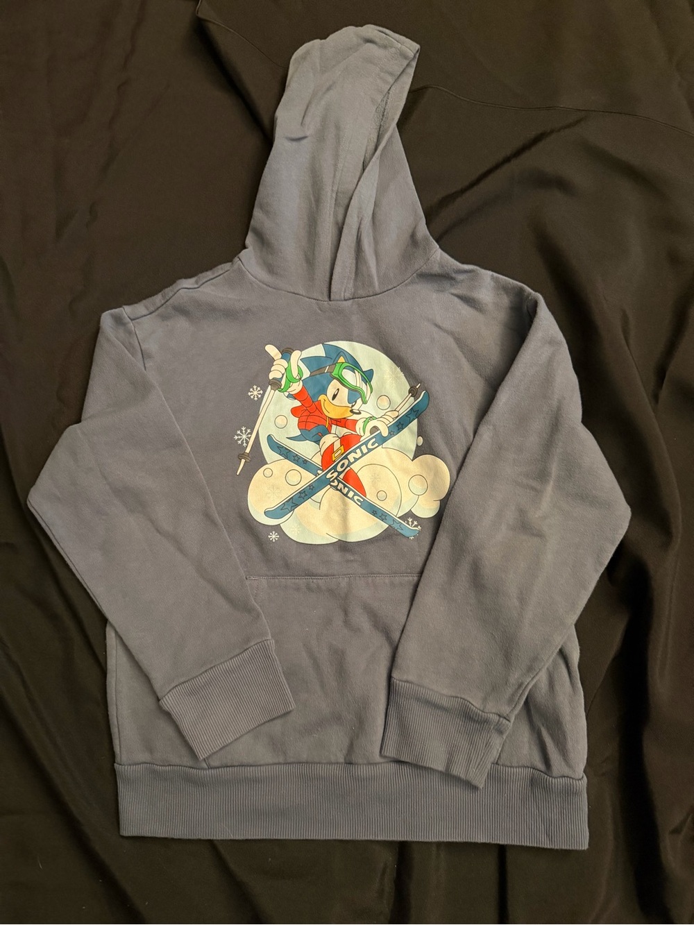Sonic the Hedgehog Graphic Hoodie - Blue Gray, XL